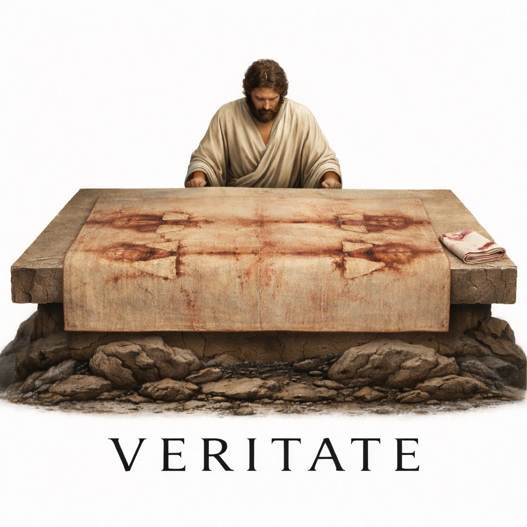 Veritate main logo featuring the Shroud